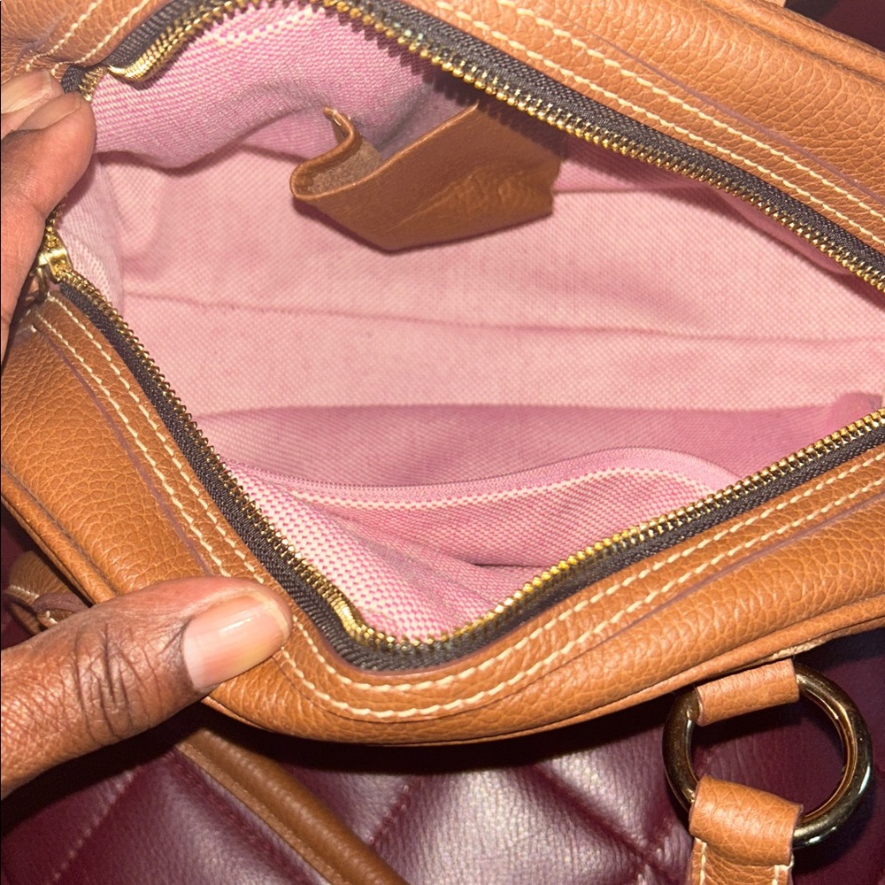 Dooney & Bourke Brown Leather Handbag - Picture 4 of 5